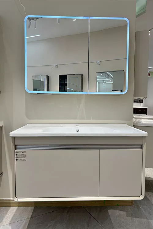 Modern Minimalist PVC Bathroom Vanity